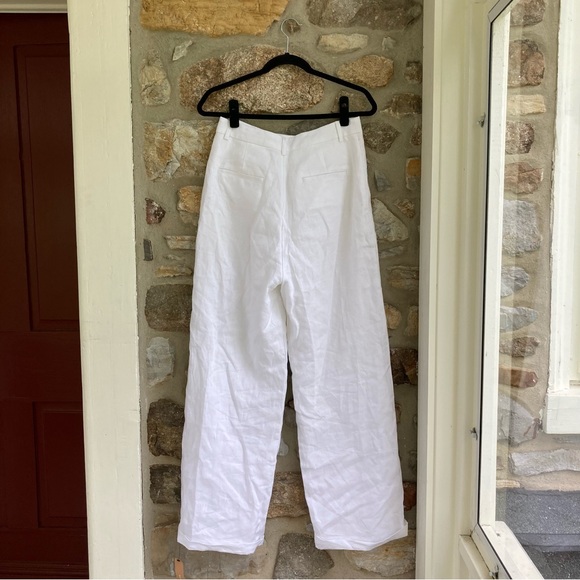 NWT Reformation Vesta Linen Pant In White Women’s 8 - Picture 10 of 16
